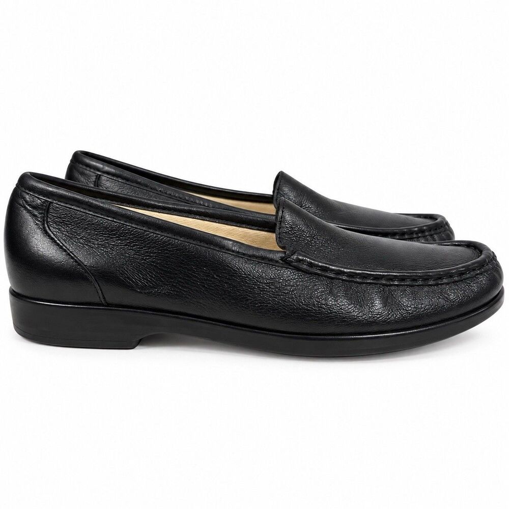 SAS Tripad Comfort Loafers Womens Size 8 Black Leather Slip On Walking Shoes